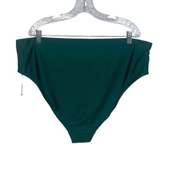 Shade & Shore Bikini Bottoms High Waist High Leg Cheeky Green Size 2X New - Picture 3 of 9